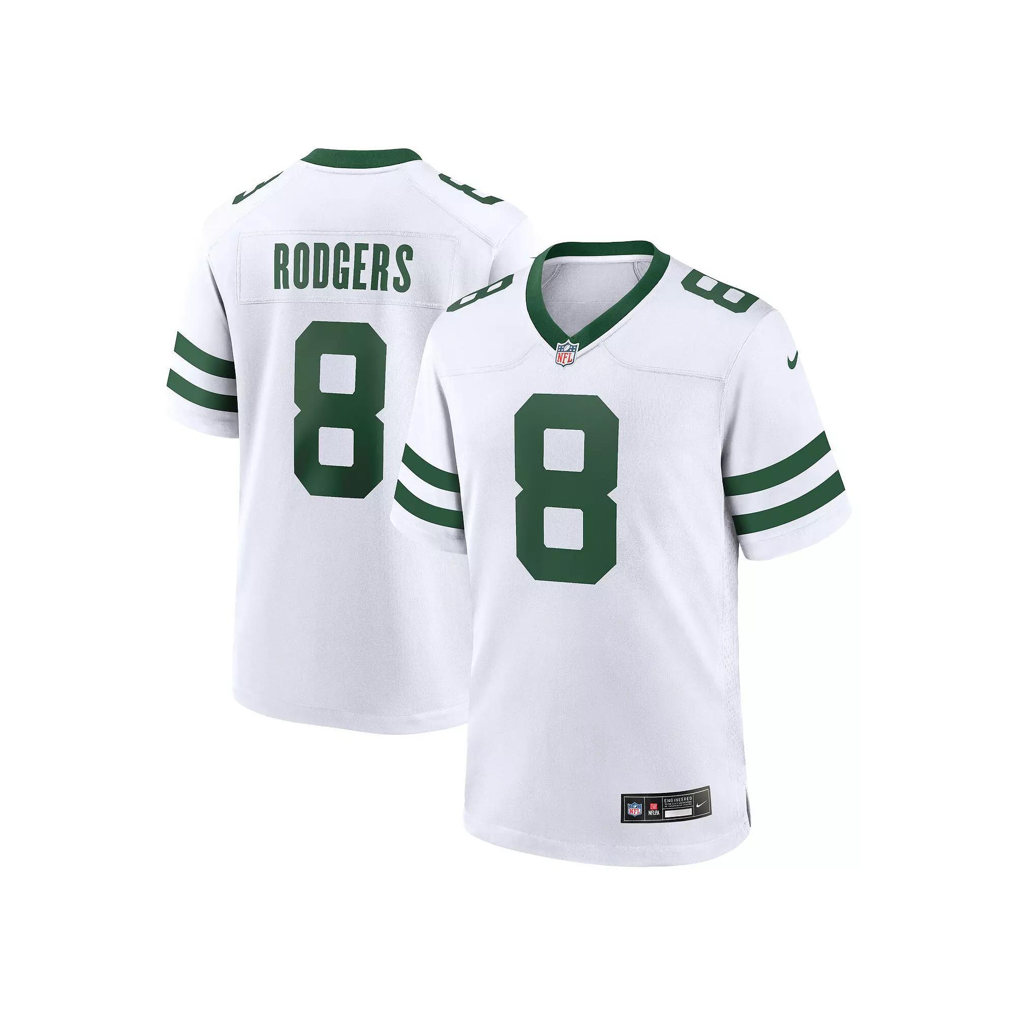 Men's Nike Aaron Rodgers Legacy White New York Jets Game Jersey, Size: Medium Product Image