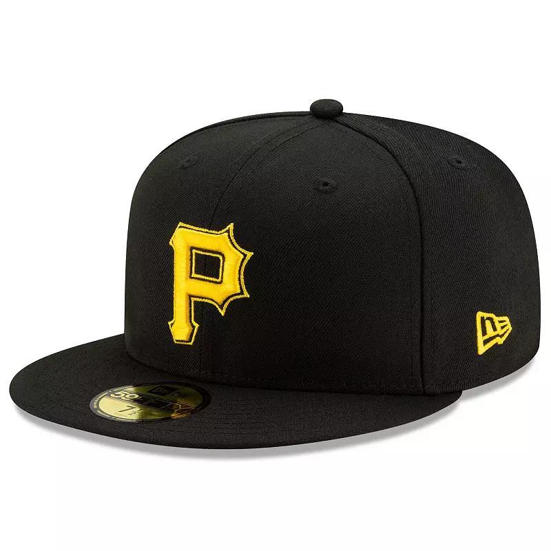 Men's New Era Black Pittsburgh Pirates Alternate 2 Authentic Collection On-Field 59FIFTY Fitted Hat,  Product Image