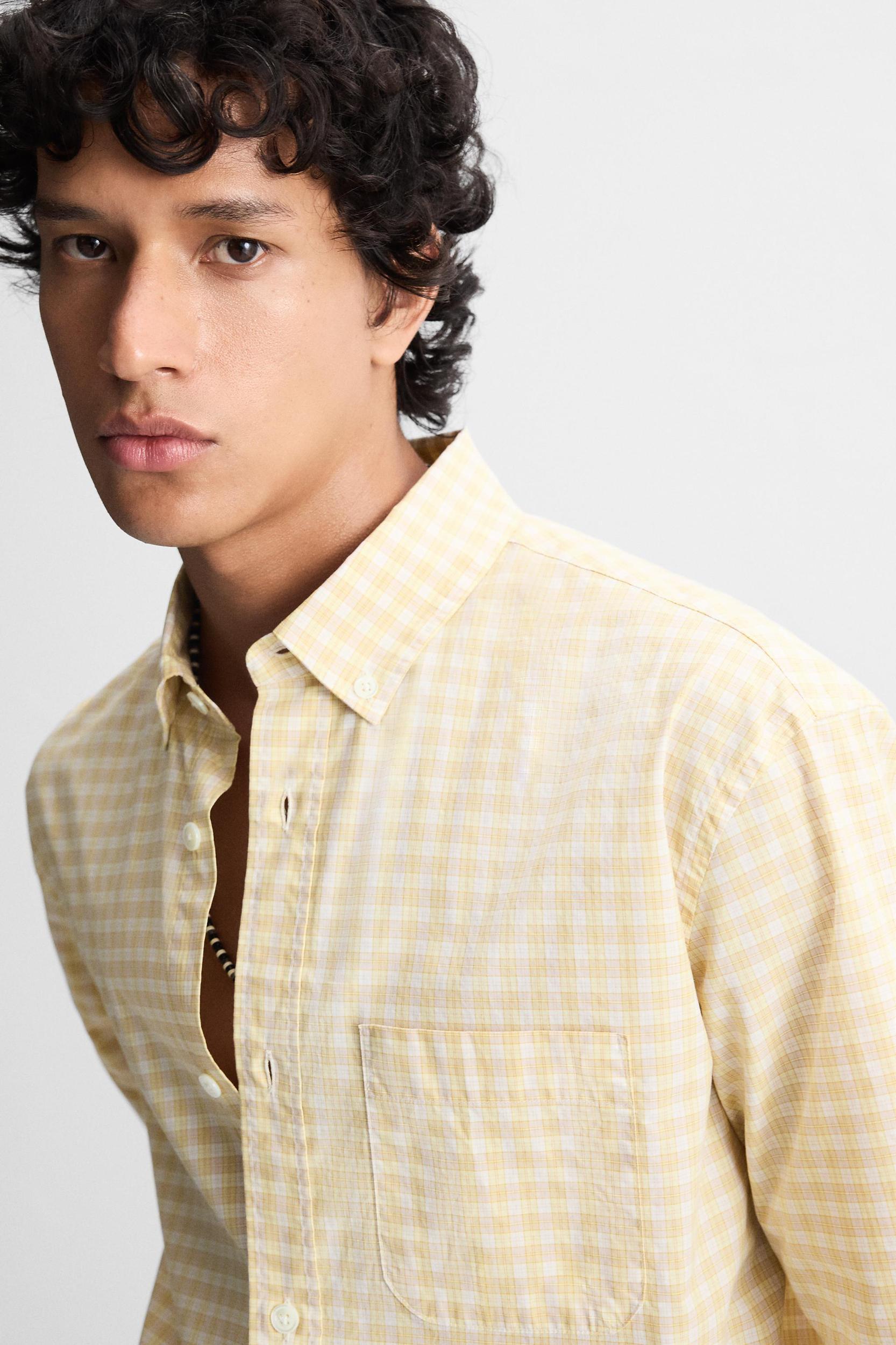 RELAXED FIT CHECKERED SHIRT Product Image