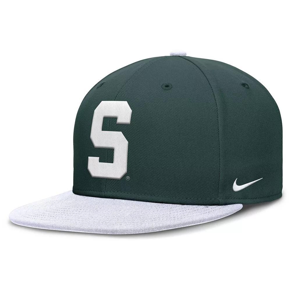 Men's Nike Green/White Michigan State Spartans Two-Tone Primetime Performance Fitted Hat,  Product Image