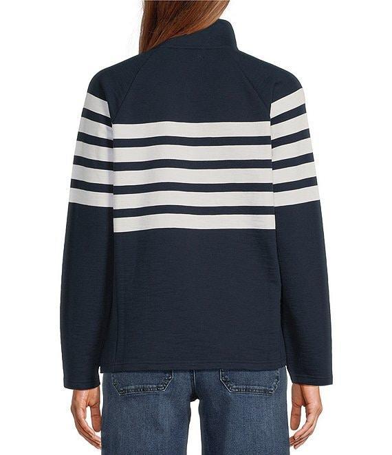 L.L.Bean Peaks Island Mock Neck Quarter Zip Raglan Long Sleeve Jacket Product Image