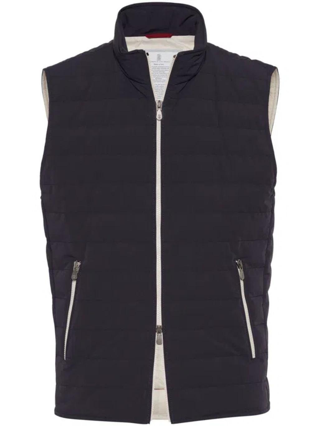 BRUNELLO CUCINELLI Water Resistant Padded Vest In Blue Product Image