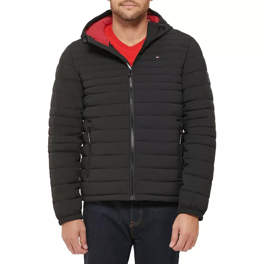Men's Tommy Hilfiger Stretchy Hooded Puffer Jacket,  Product Image