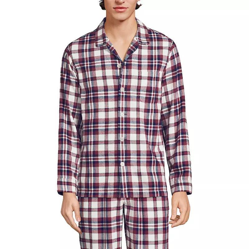 Mens Lands End Flannel Pajama Shirt Product Image