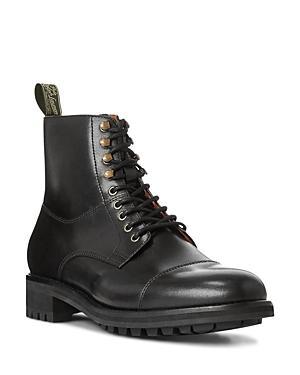 Polo Ralph Lauren Mens Bryson Leather & Wool Cap-Toe Boot - PALE RUSSET /BLACK MULTI Product Image