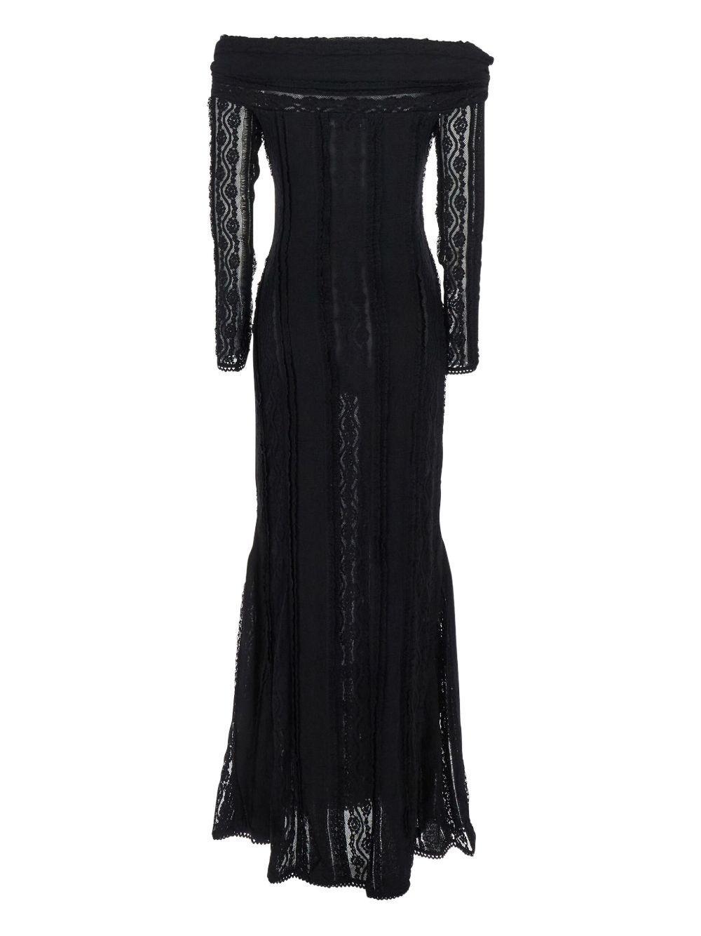 off-shoulder lace gown Product Image