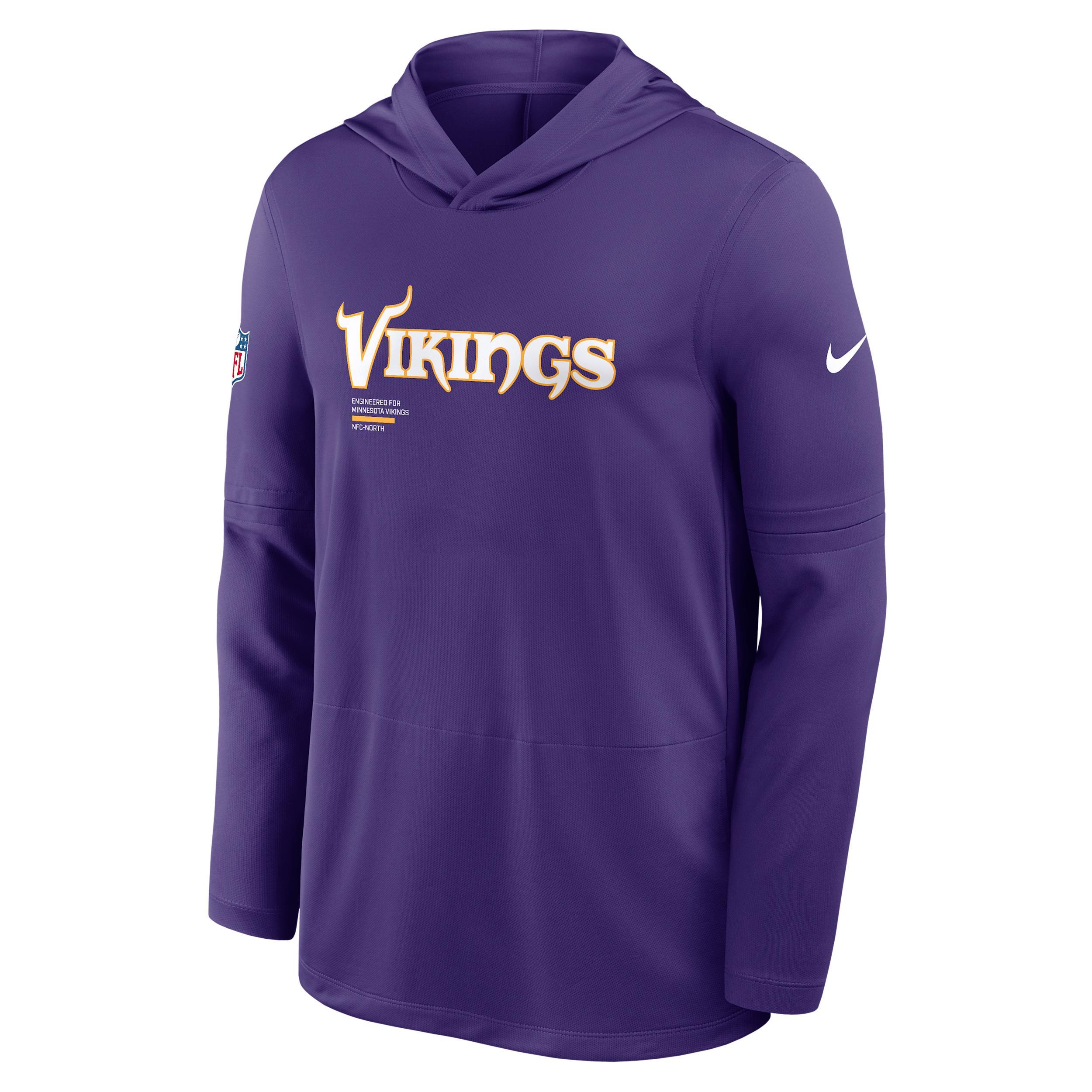 Minnesota Vikings Pure Fury Sideline Nike Mens Dri-FIT NFL Long-Sleeve Hooded Top | 03B951L9M-P8B Product Image