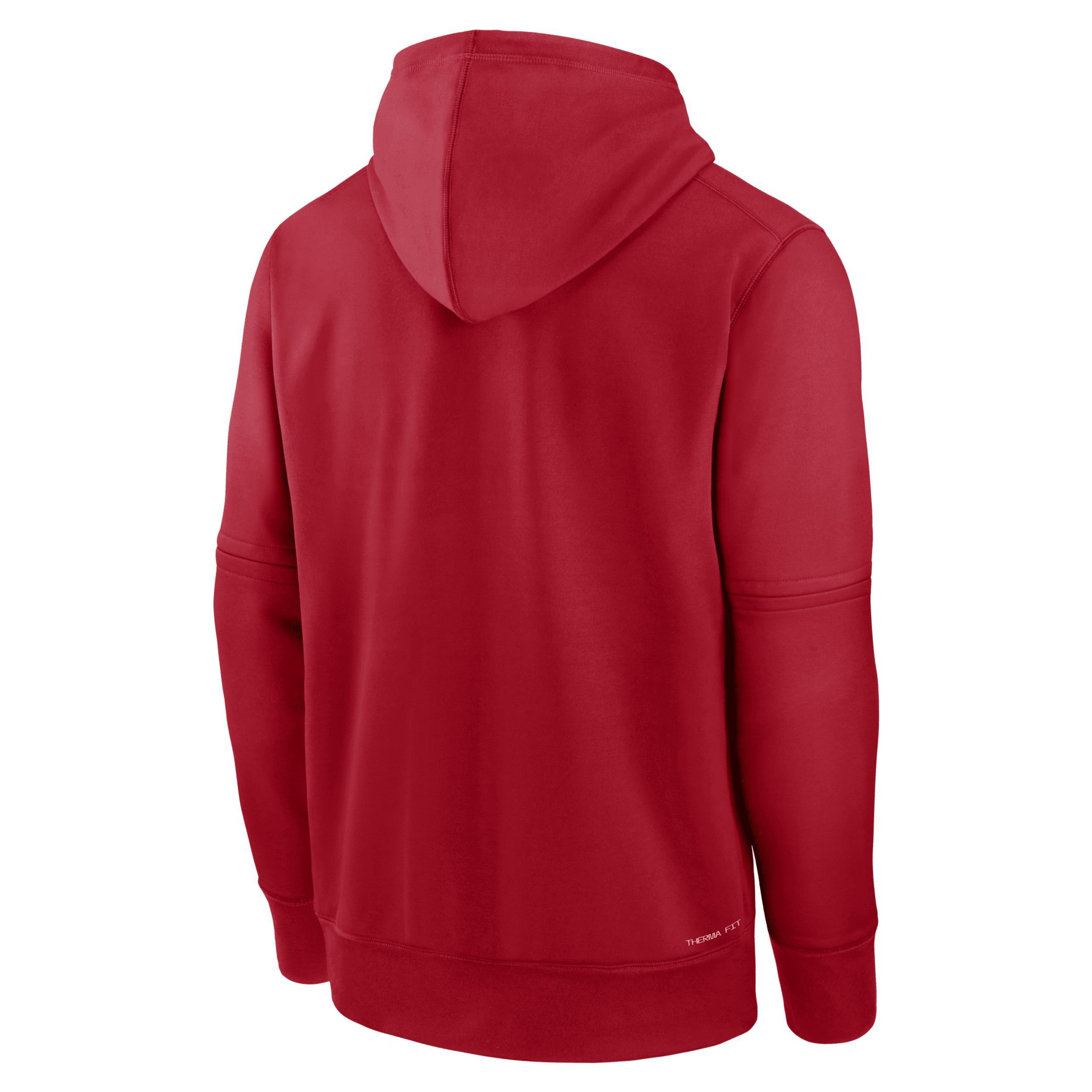 Cincinnati Reds Authentic Collection Men's Nike Therma MLB Pullover Hoodie Product Image