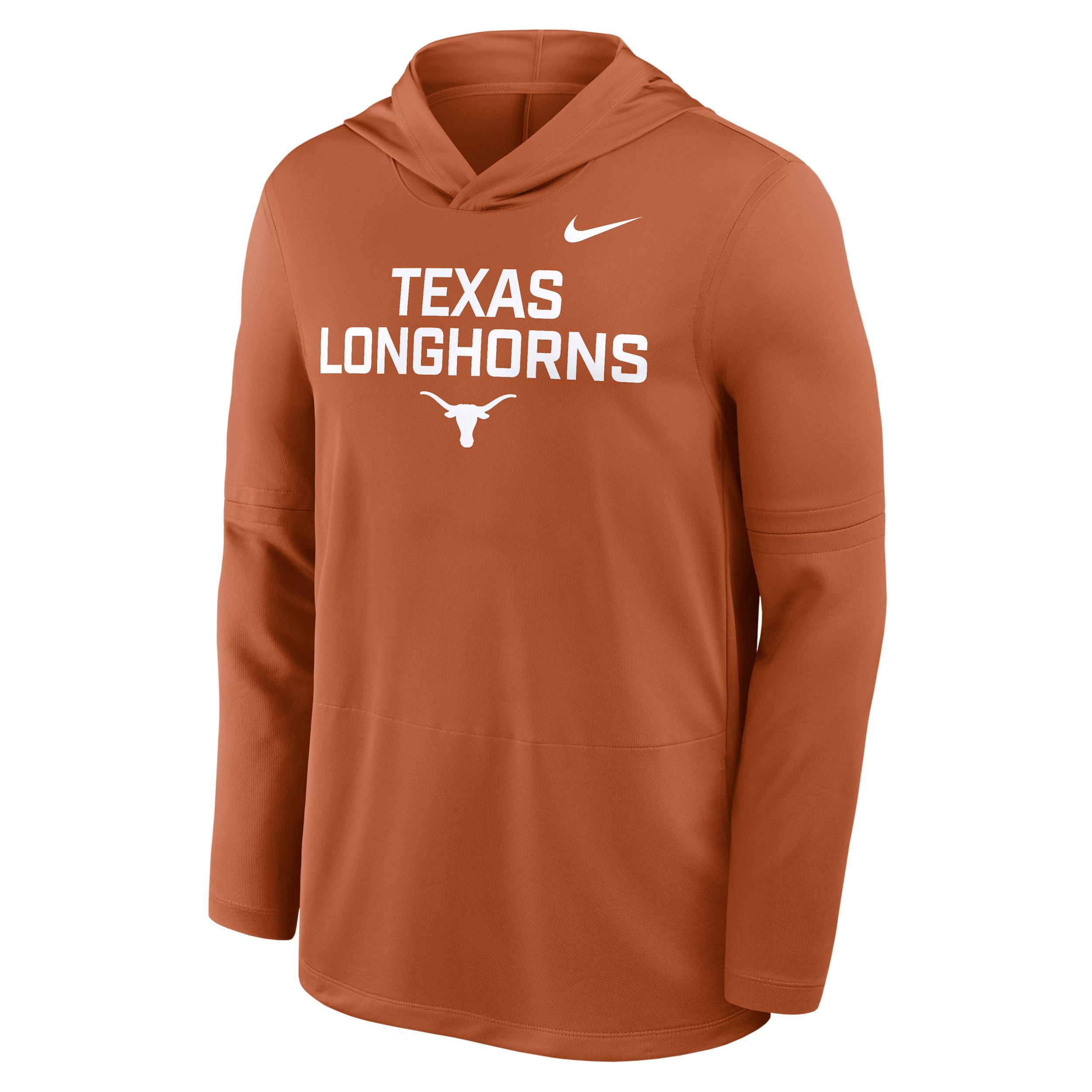 Texas Sideline Nike Mens Dri-FIT College Long-Sleeve Hooded Top | 03B981FTXE-7XL Product Image