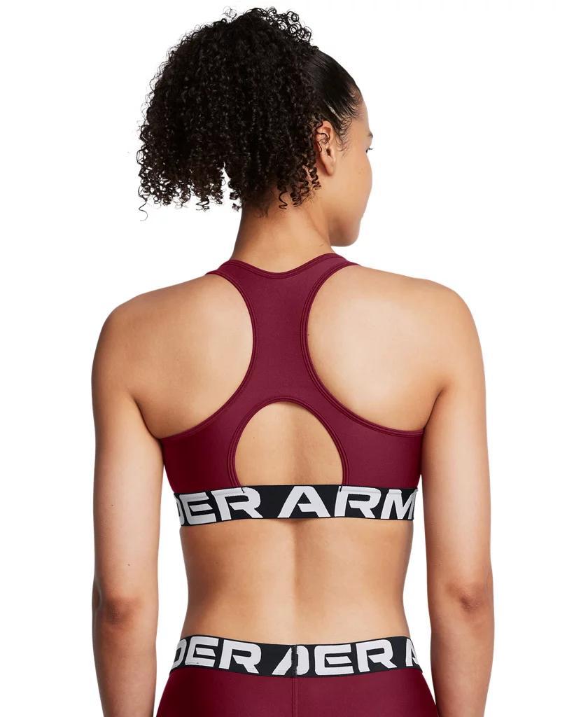 Women's HeatGear® Armour Mid Branded Sports Bra Product Image