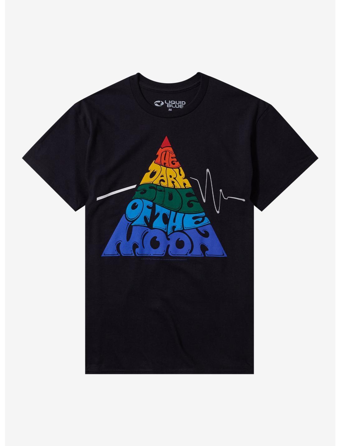 Pink Floyd The Dark Side Of The Moon Triangle Text T-Shirt Product Image