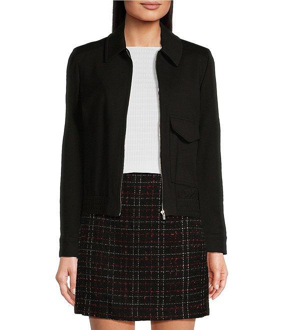 Calvin Klein Ponte Point Collar Bomber Jacket Product Image