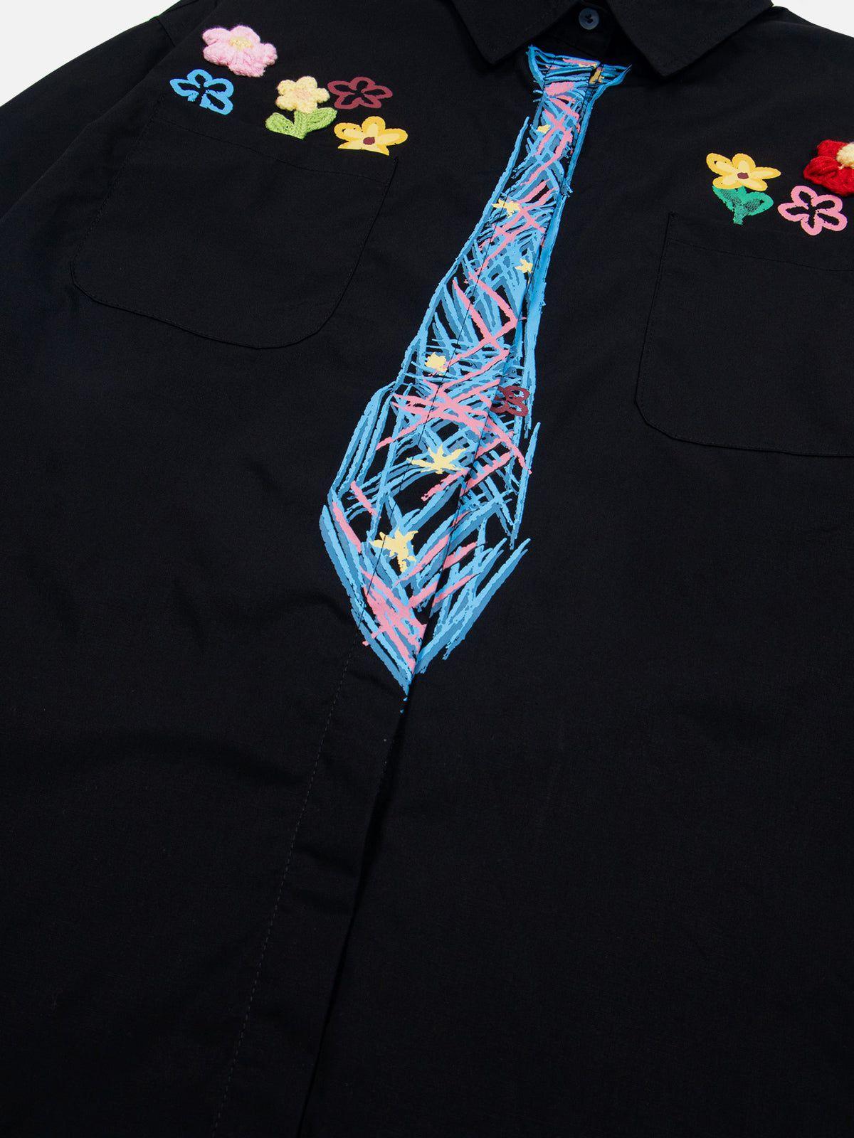 Aelfric Eden Graffiti Necktie Shirt Product Image