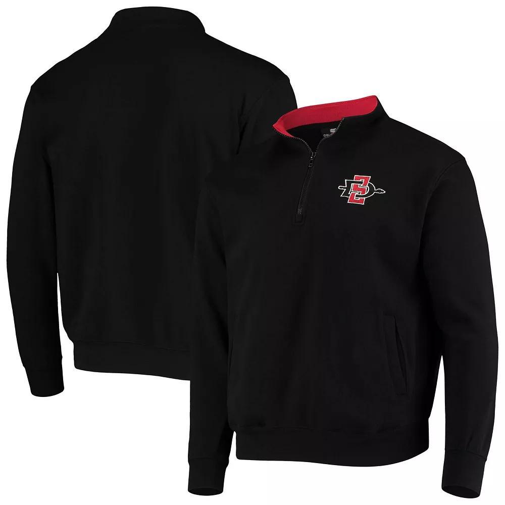 Men's Colosseum Black San Diego State Aztecs Tortugas Logo Quarter-Zip Jacket, Size: Small, Sds Black Product Image