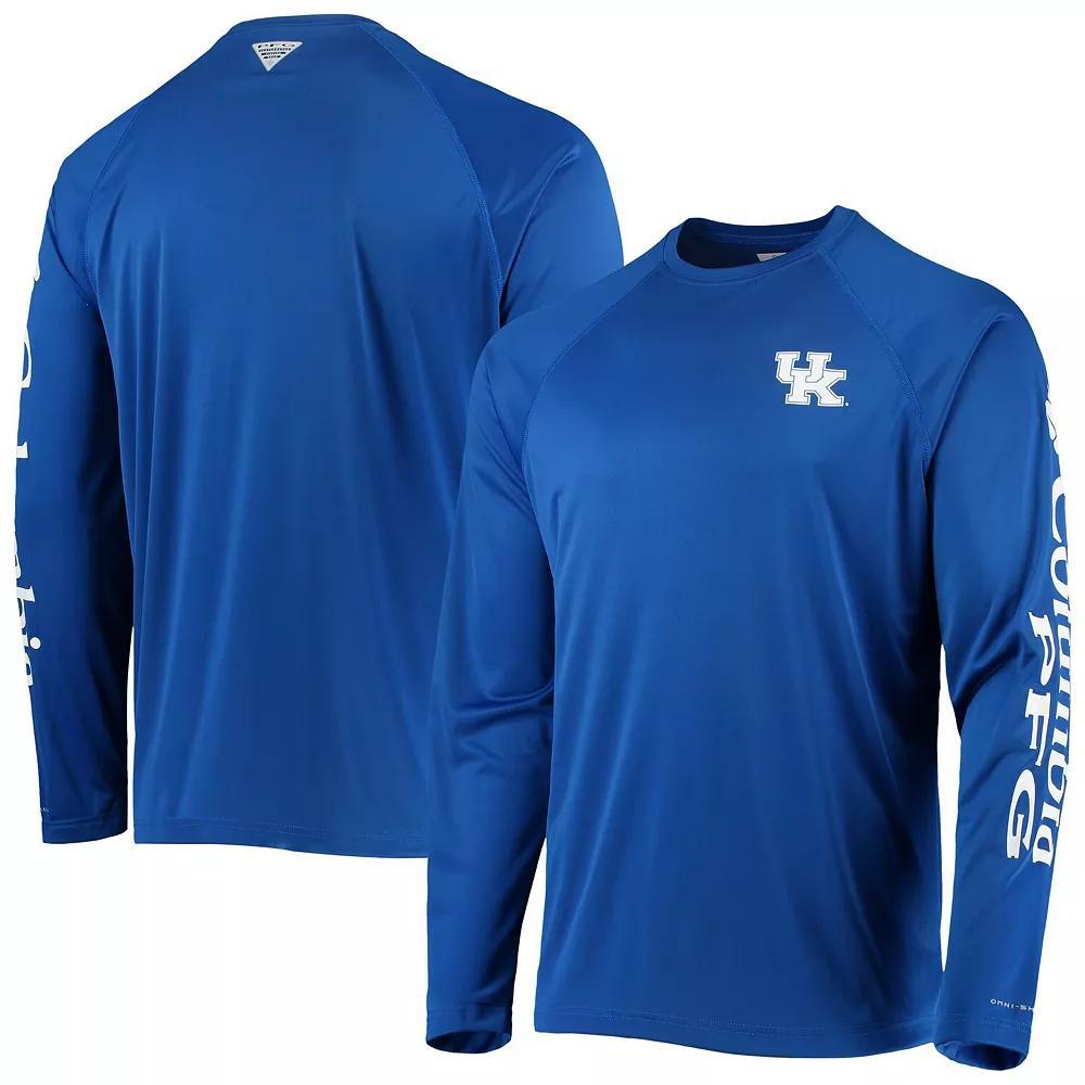 Columbia Mens Collegiate PFG Terminal Tackle Long Sleeve Shirt - Kentucky- Product Image