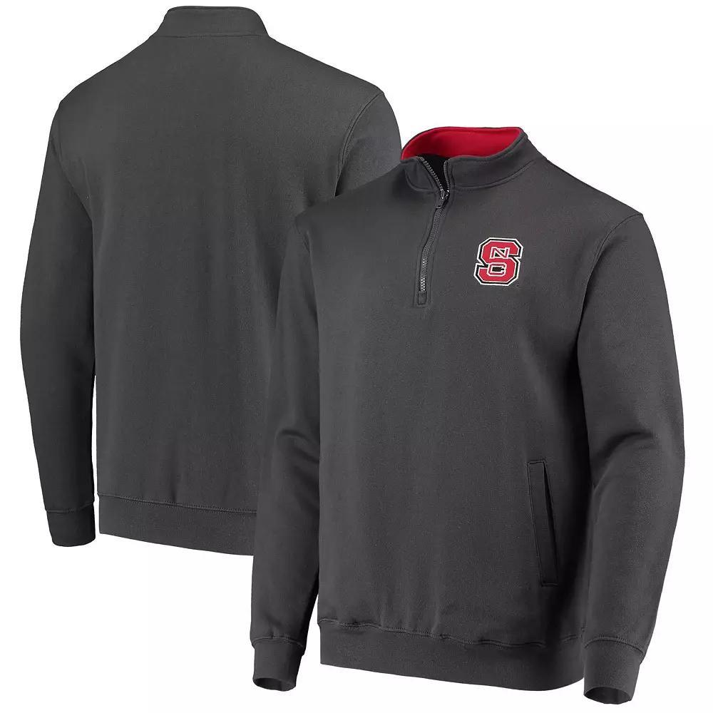Men's Colosseum Charcoal NC State Wolfpack Tortugas Logo Quarter-Zip Jacket,  Product Image