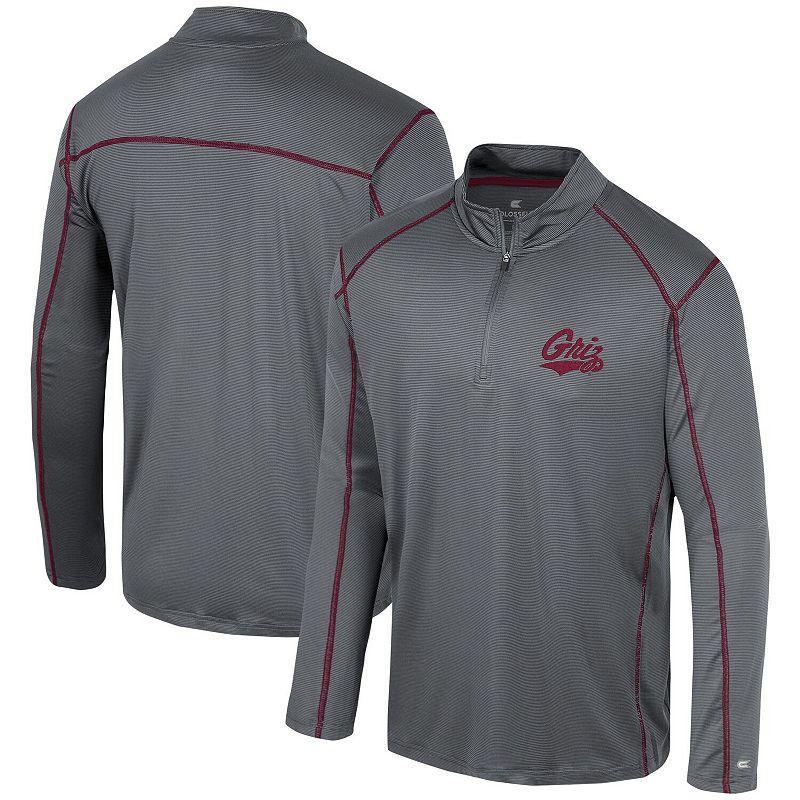 Men's Colosseum Black Wisconsin Badgers Cameron Quarter-Zip Windshirt, Size: Large Product Image