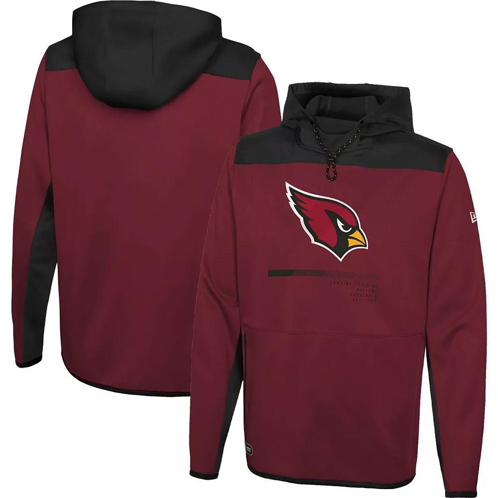 Men's New Era Red Tampa Bay Buccaneers Combine Authentic Hard Hitter Pullover Hoodie,  Product Image