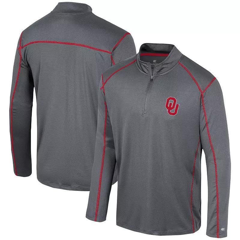 Men's Colosseum Black Oklahoma Sooners Cameron Quarter-Zip Windshirt,  Product Image