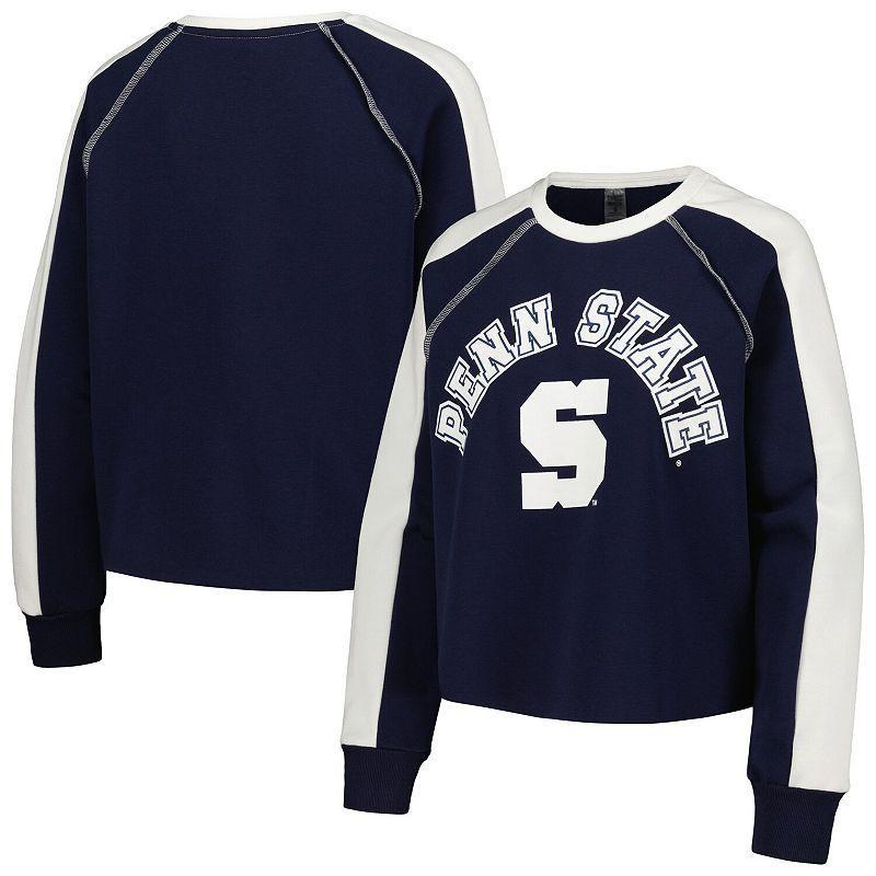 Womens Gameday Couture Penn State Nittany Lions Blindside RaglanCropped Pullover Sweatshirt Blue Product Image