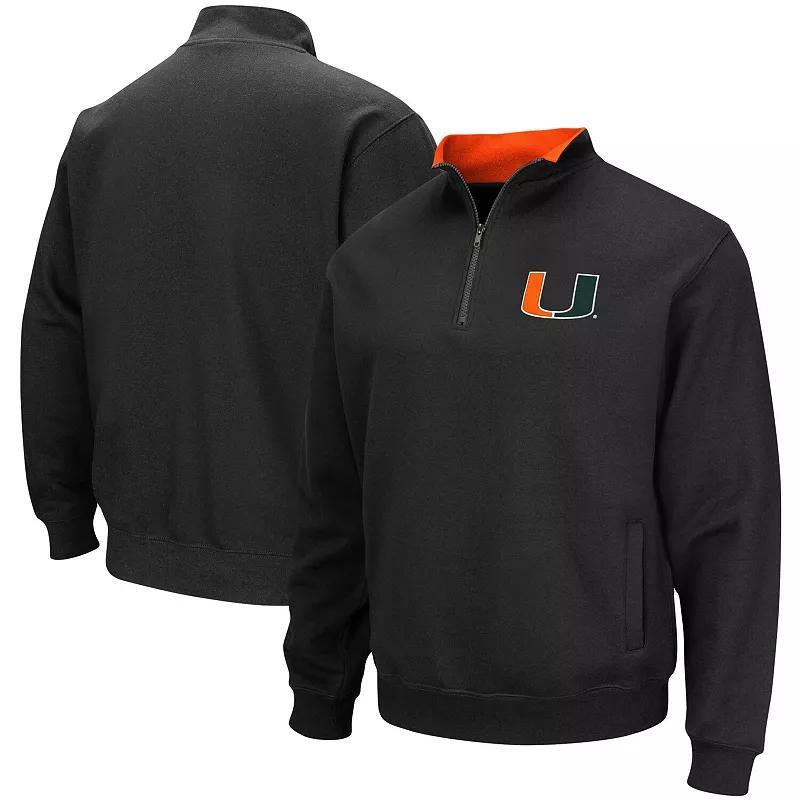 Men's Colosseum Green Miami Hurricanes Tortugas Logo Quarter-Zip Jacket,  Product Image