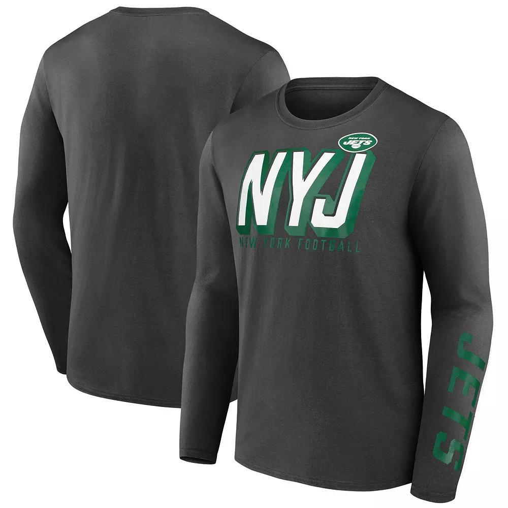 Men's Fanatics  Black New York Jets Long Sleeve T-Shirt, Size: 3XL Product Image