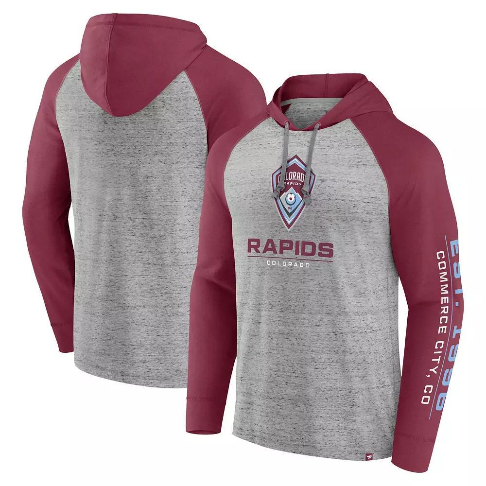 Men's Fanatics Branded Steel Colorado Rapids Deflection Raglan Pullover Hoodie, Size: 2XL, Cor Silver Product Image