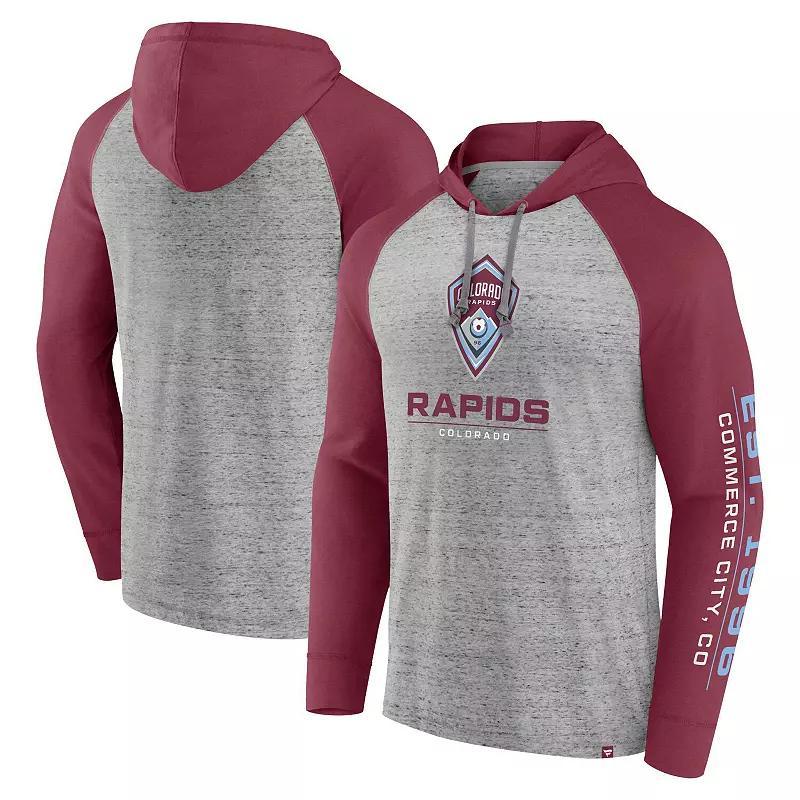 Men's Fanatics Branded Steel Colorado Rapids Deflection Raglan Pullover Hoodie, Size: 2XL, Cor Silver Product Image