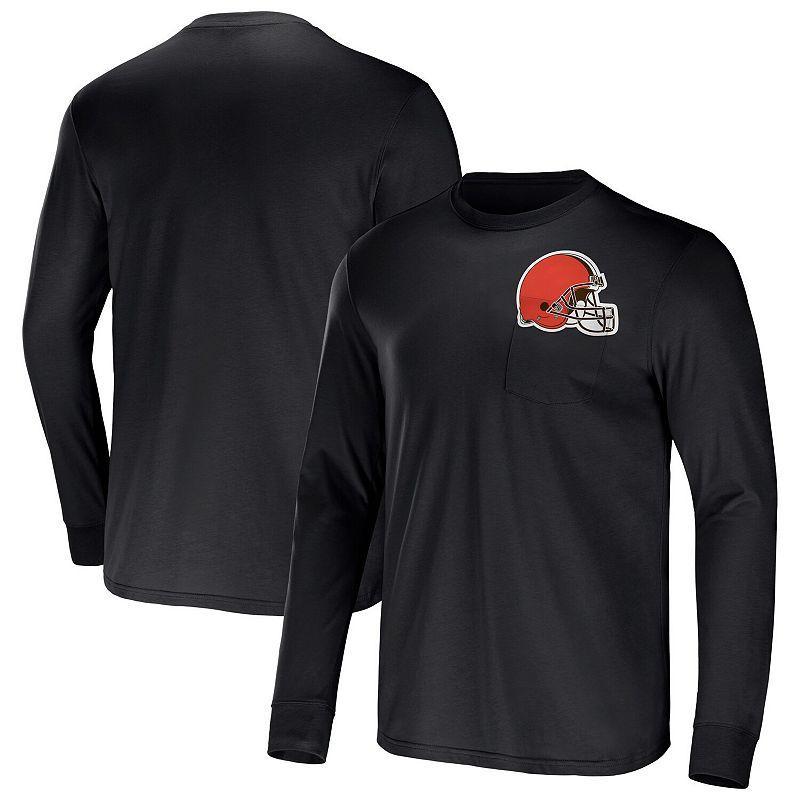 Men's NFL x Darius Rucker Collection by Fanatics Brown Cleveland Browns Team Long Sleeve Pocket T-Shirt, Size: Large Product Image