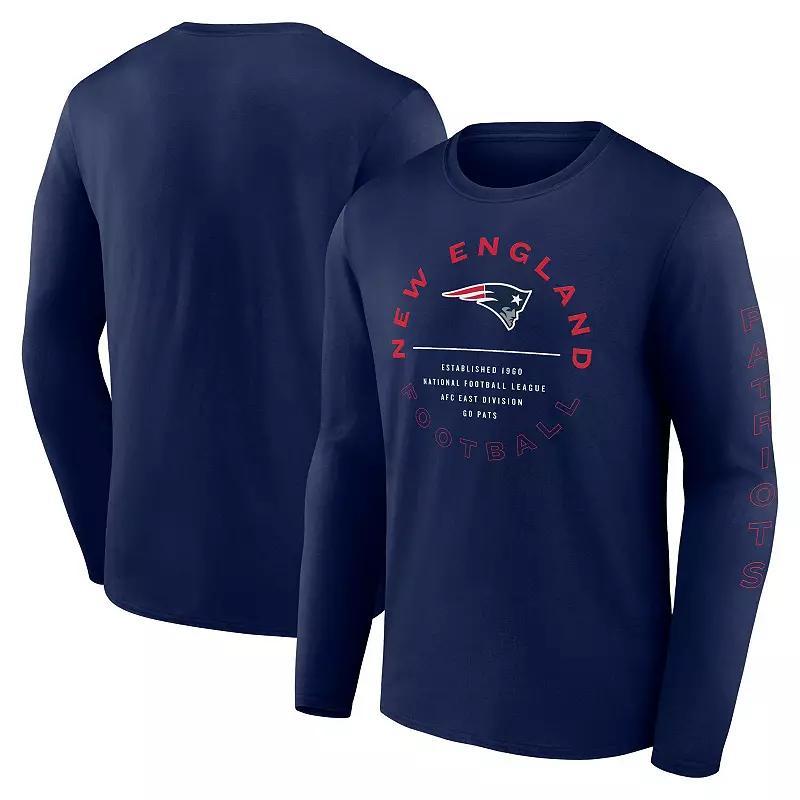Men's Fanatics Navy Columbus Blue Jackets Authentic Pro Secondary Long Sleeve T-Shirt,  Product Image
