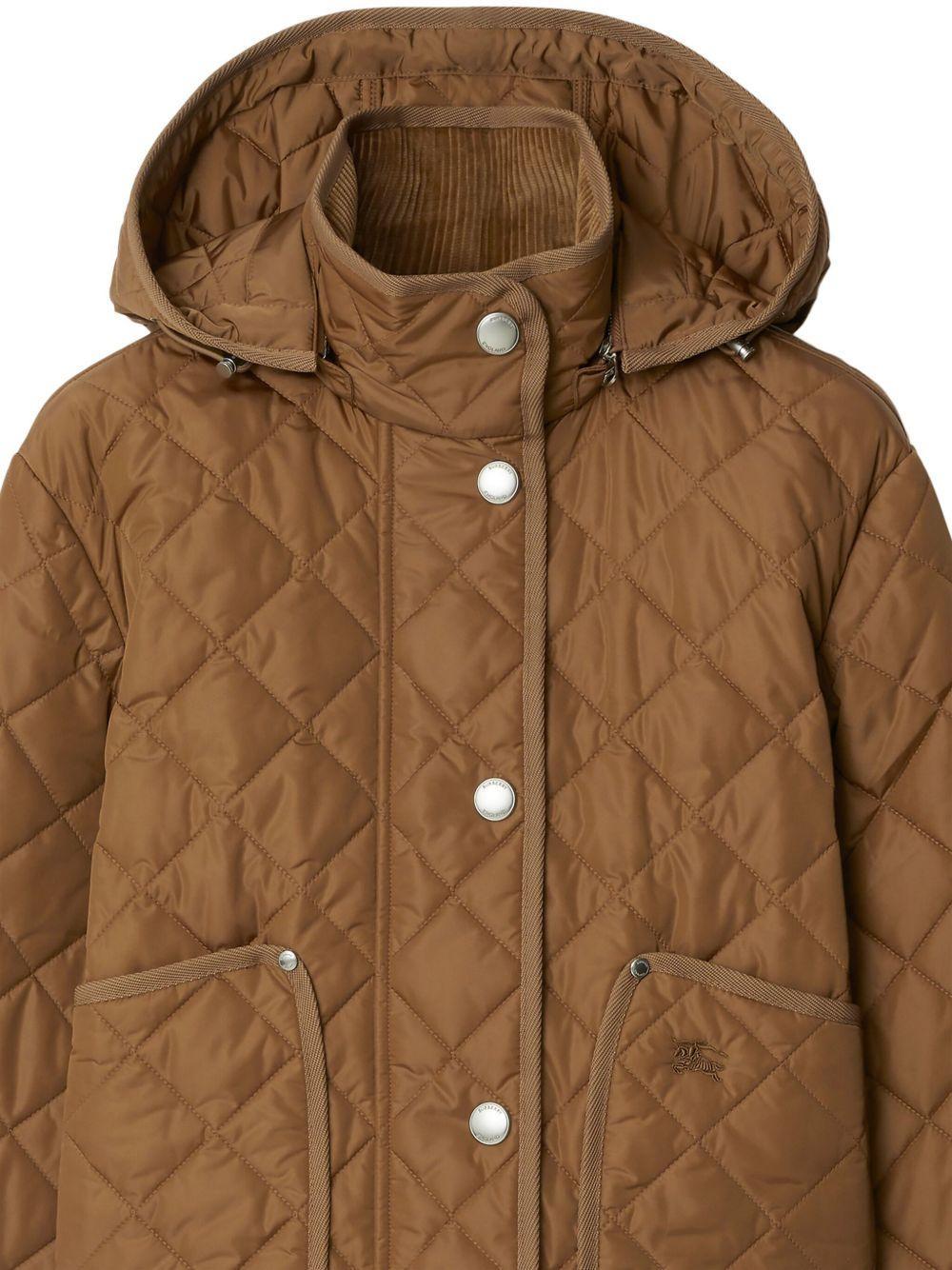quilted hooded jacket Product Image