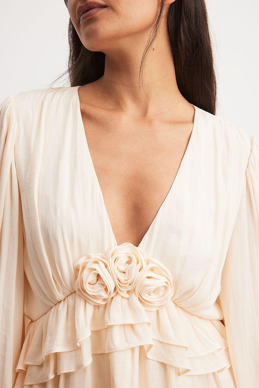 Balloon Sleeve Frill Detail Blouse Product Image