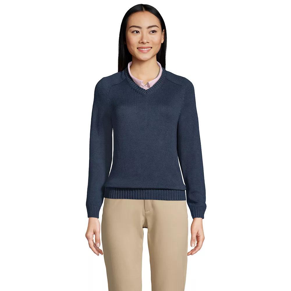 Women's Lands' End Cotton Modal V-Neck Sweater,  Product Image