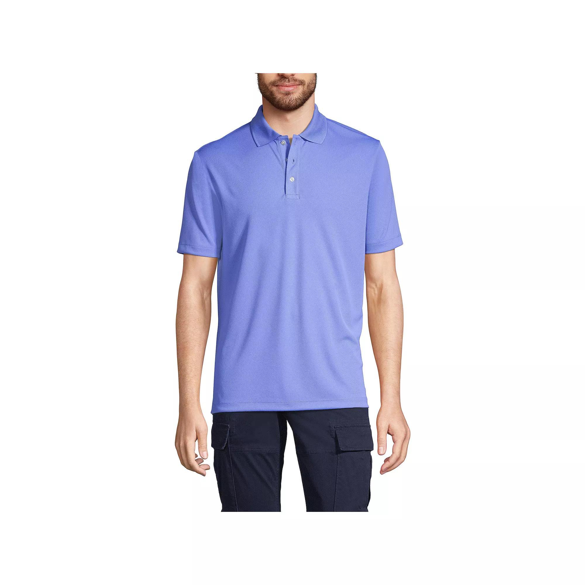 Men's Lands' End Short Sleeve Moisture-Wicking Active Polo Shirt,  Product Image