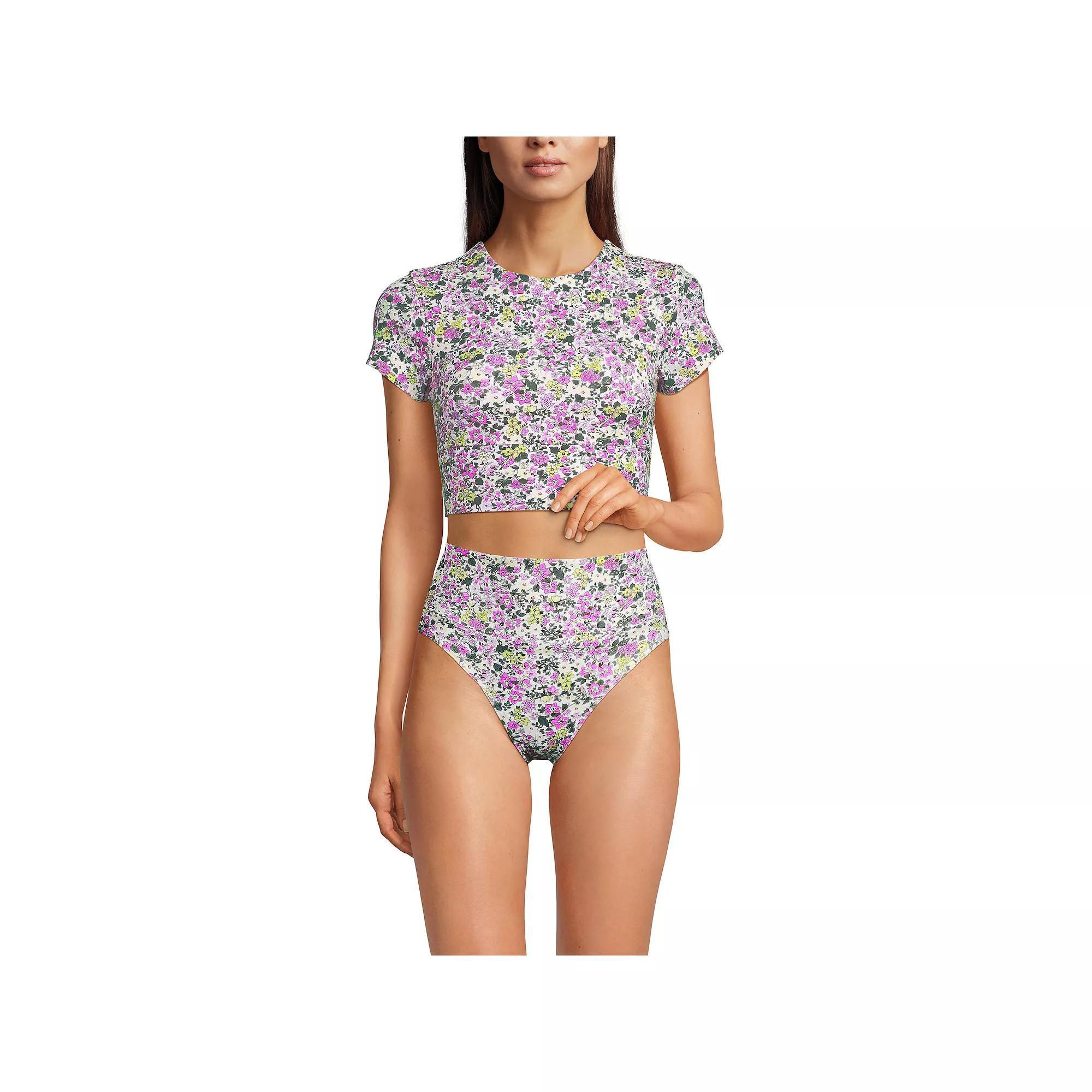 Women's DD-Cup Lands' End Cap Sleeve Midkini Swim Top,  Product Image