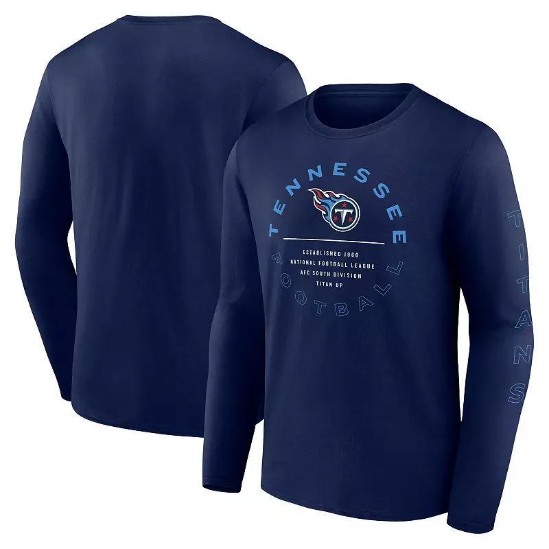 Men's Fanatics Navy Houston Texans Stat Sheet Long Sleeve T-Shirt,  Product Image