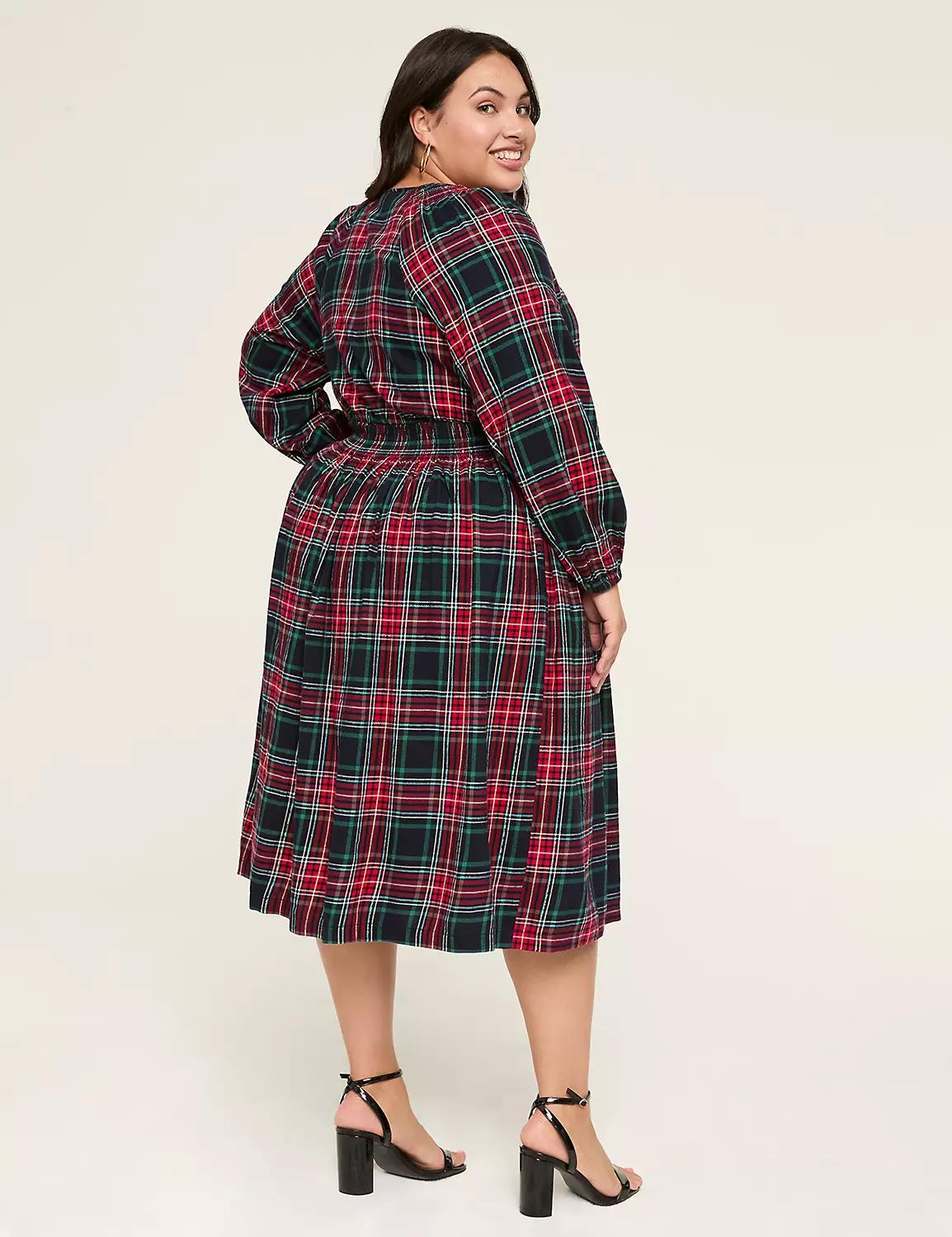 Lurex Shimmer Flannel Midi Dress Product Image