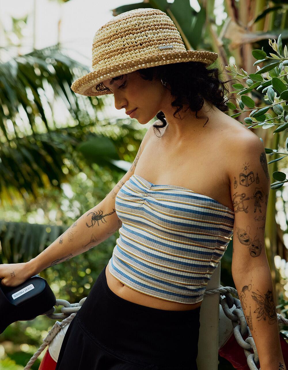 RSQ Womens Stripe Tube Top - BLUE COMBO Product Image