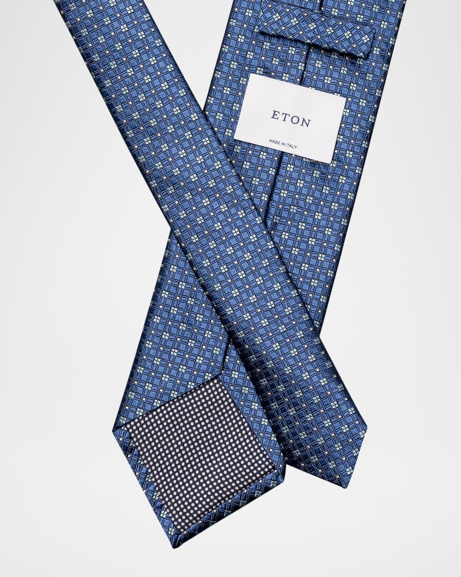 Men's Micro-Square Woven Silk Tie Product Image
