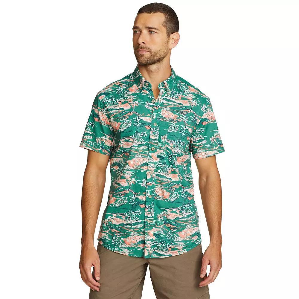 Men's Eddie Bauer Baja Print Short Sleeve Button-Down Shirt,  Product Image