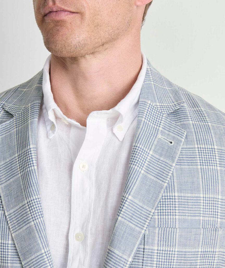 Helmsman Plaid Linen Blazer Product Image