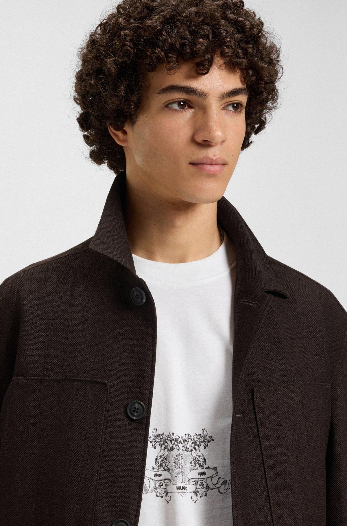 Cotton-jersey T-shirt with collection graphic Product Image