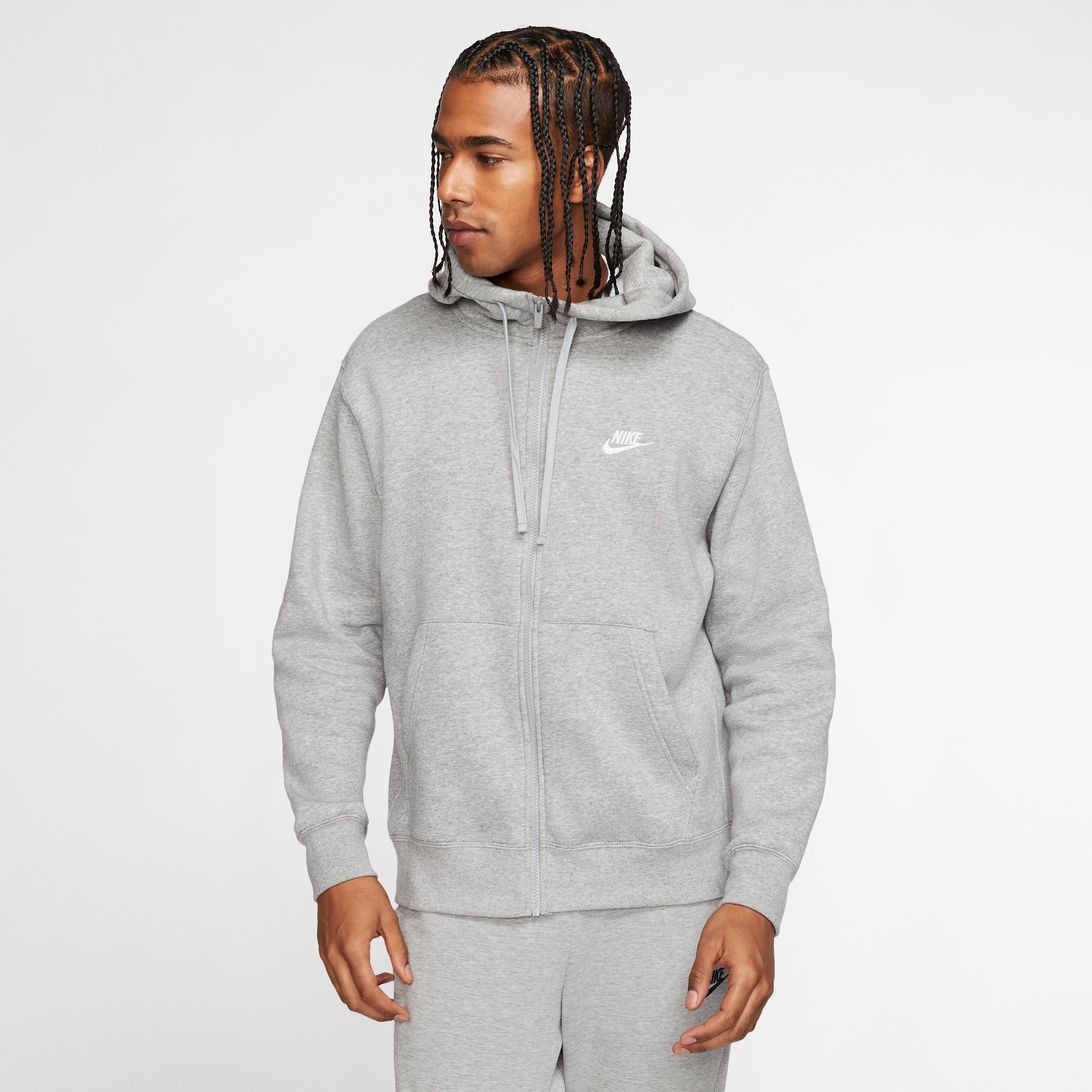 Mens Nike Sportswear Club Fleece Full-Zip Hoodie | BV2645-010 Product Image