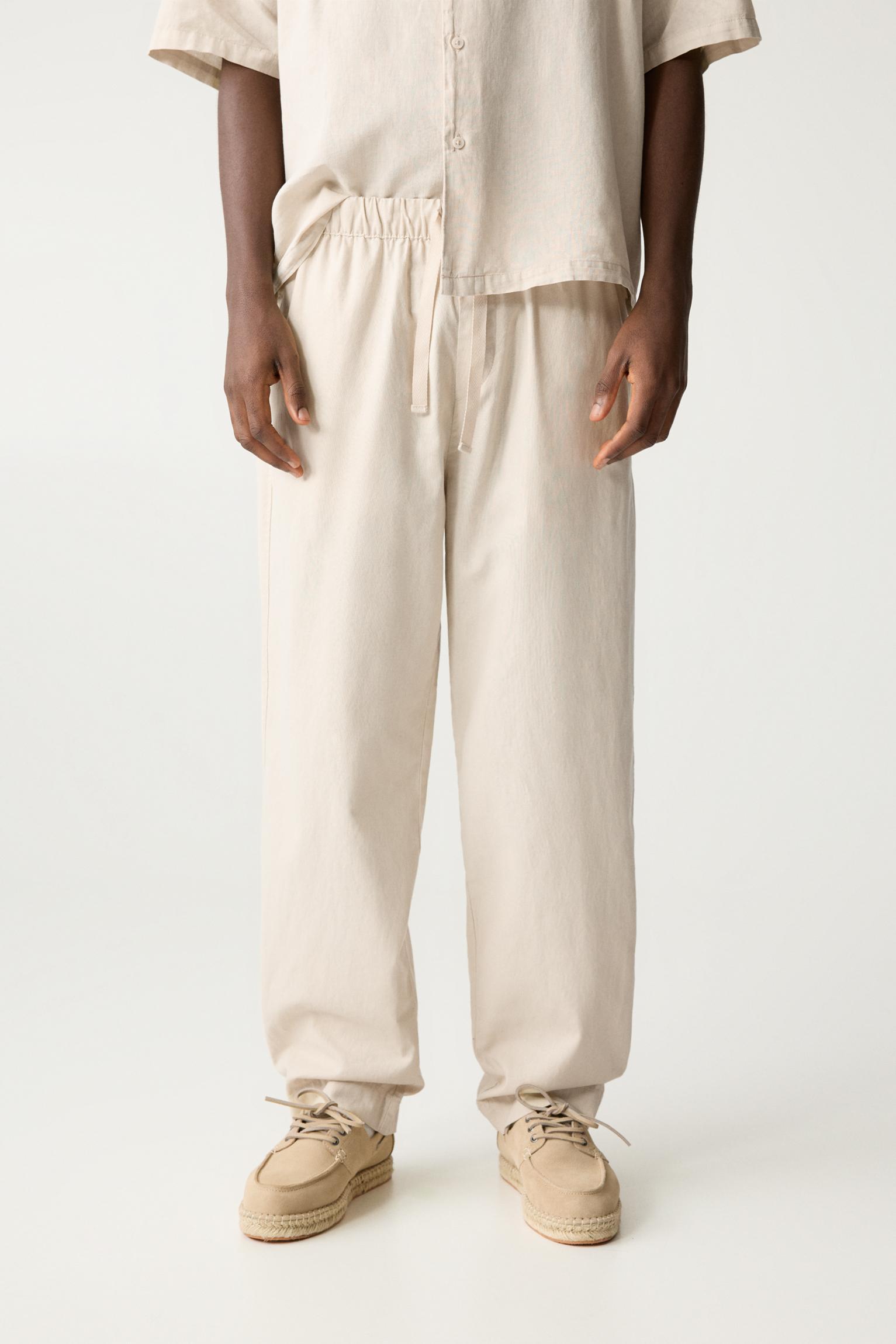 Linen blend sweatpants Product Image