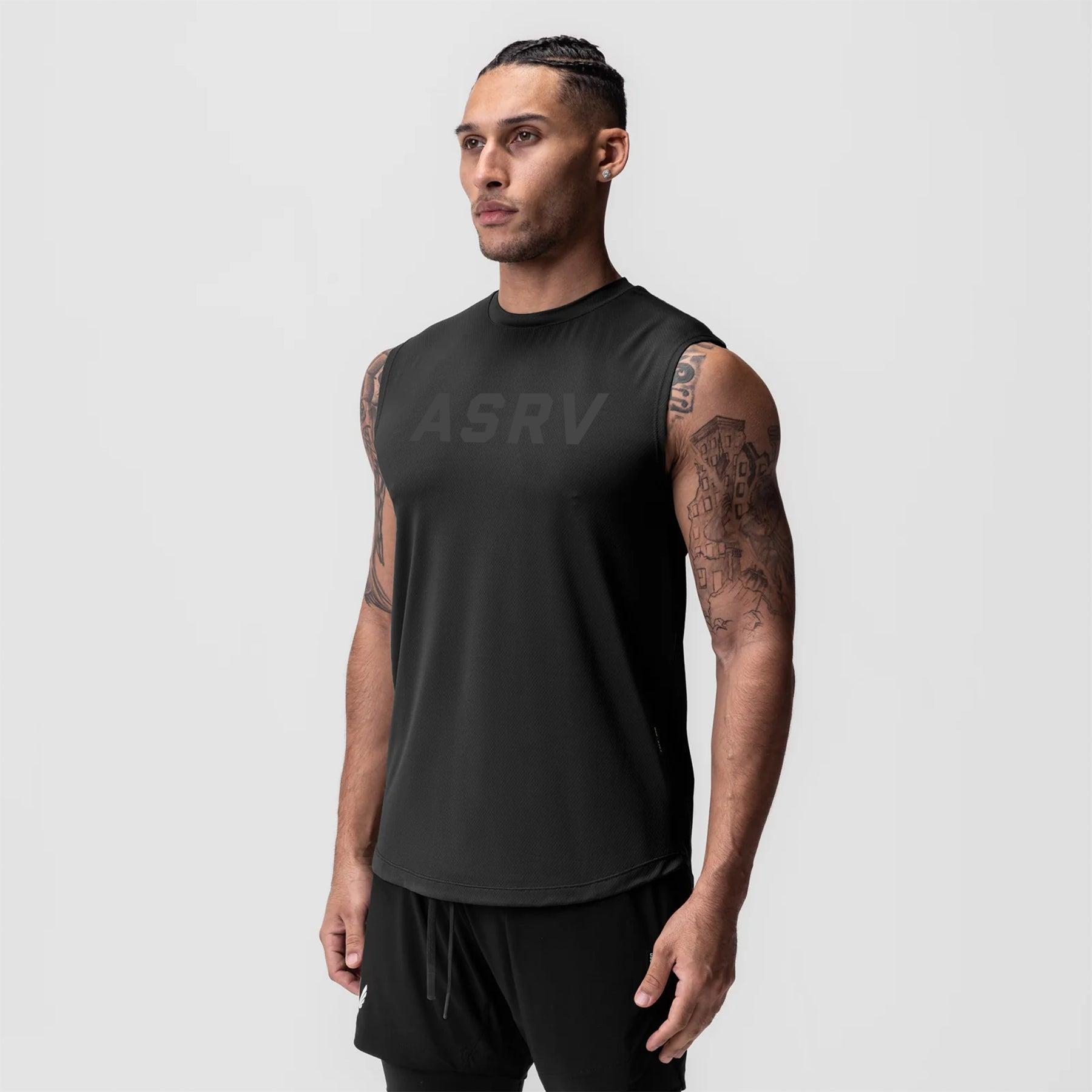 0757. AeroSilver® Cutoff Tank - Black "ASRV" Product Image
