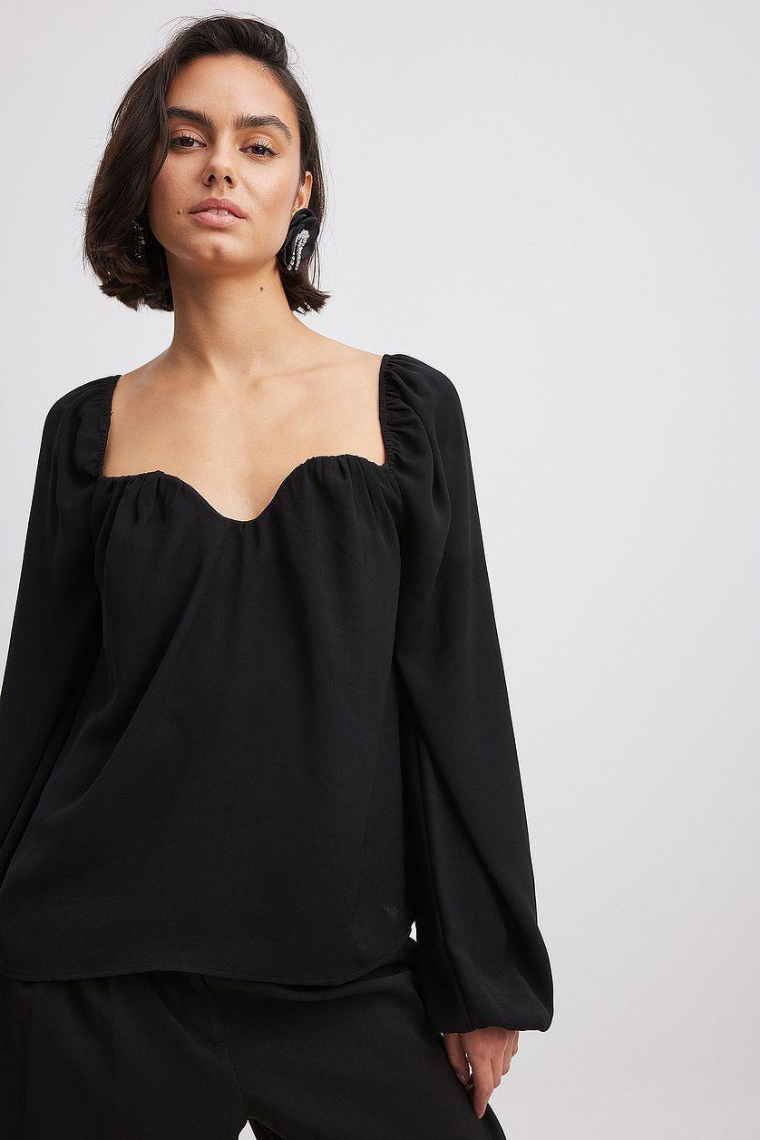 Sweetheart Neckline Blouse Product Image