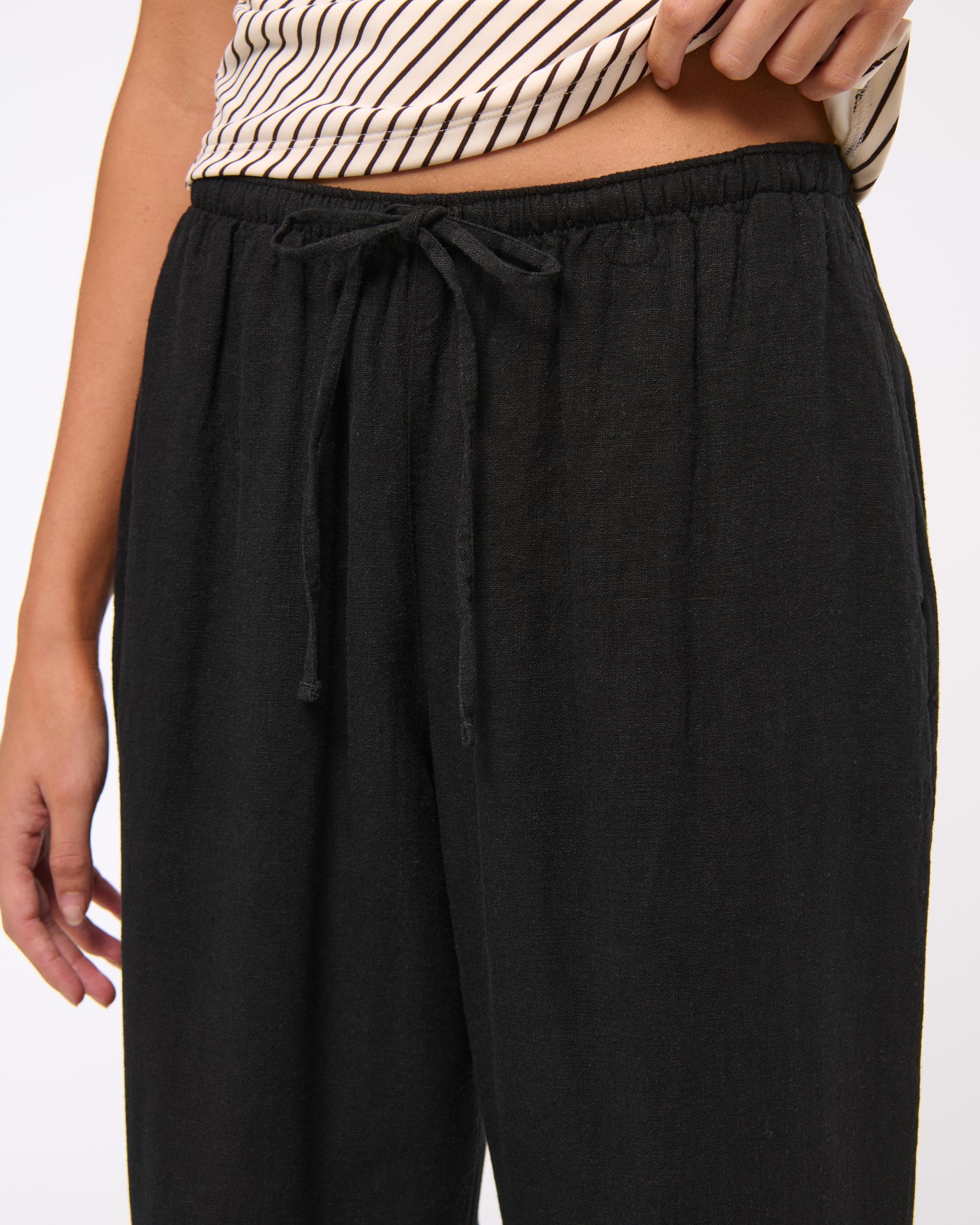 Linen-Blend Pull-On Pant Product Image