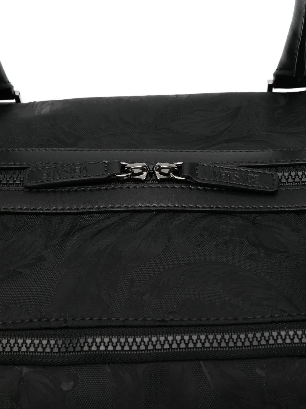 VERSACE Barocco-print Weekend Bag In Black Product Image