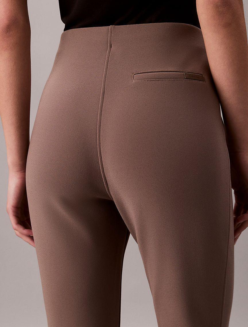 Tailored Knit Flared Pull-On Pants Product Image