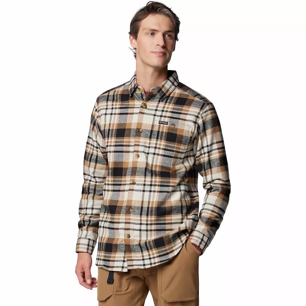 Men's Columbia Pitchstone™ Heavyweight Flannel Shirt, Size: XXL, Delta Product Image